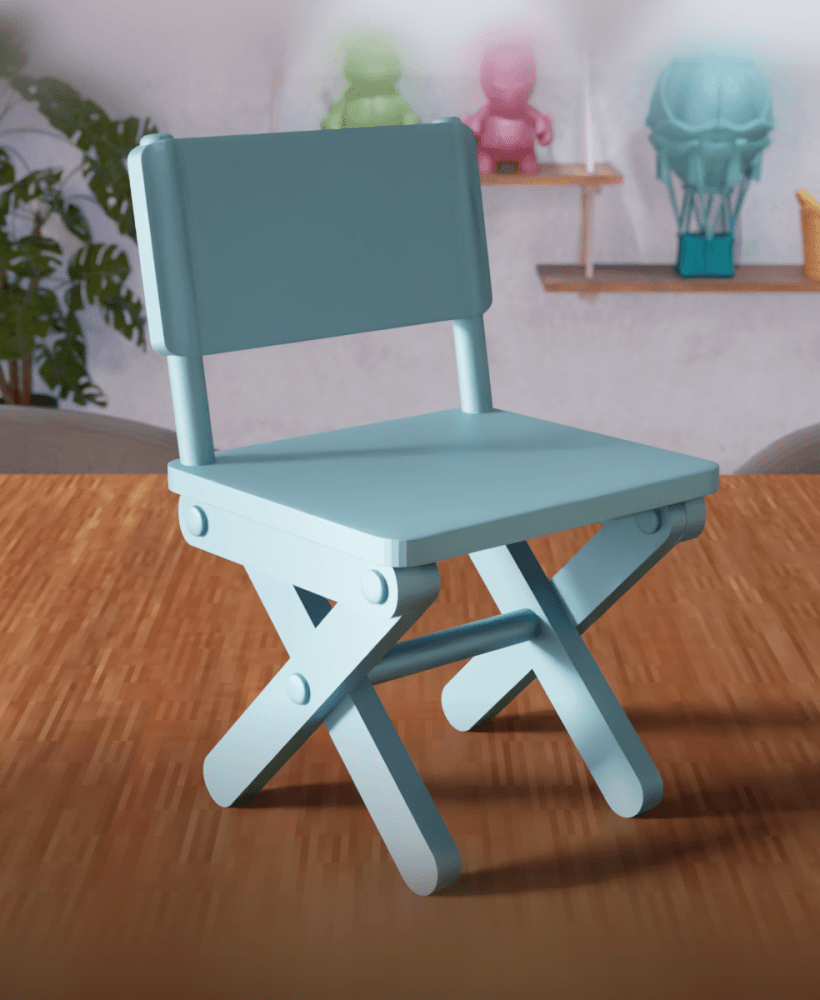 Folding Chair - Modern Furniture Series 3d model