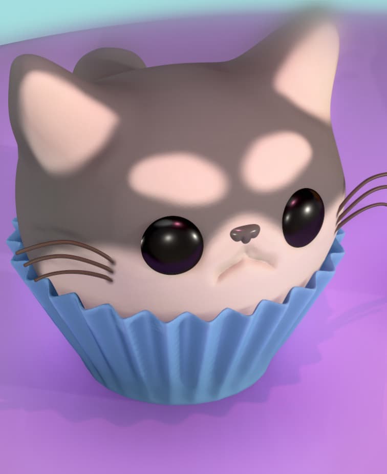 Cat cupcake.stl 3d model