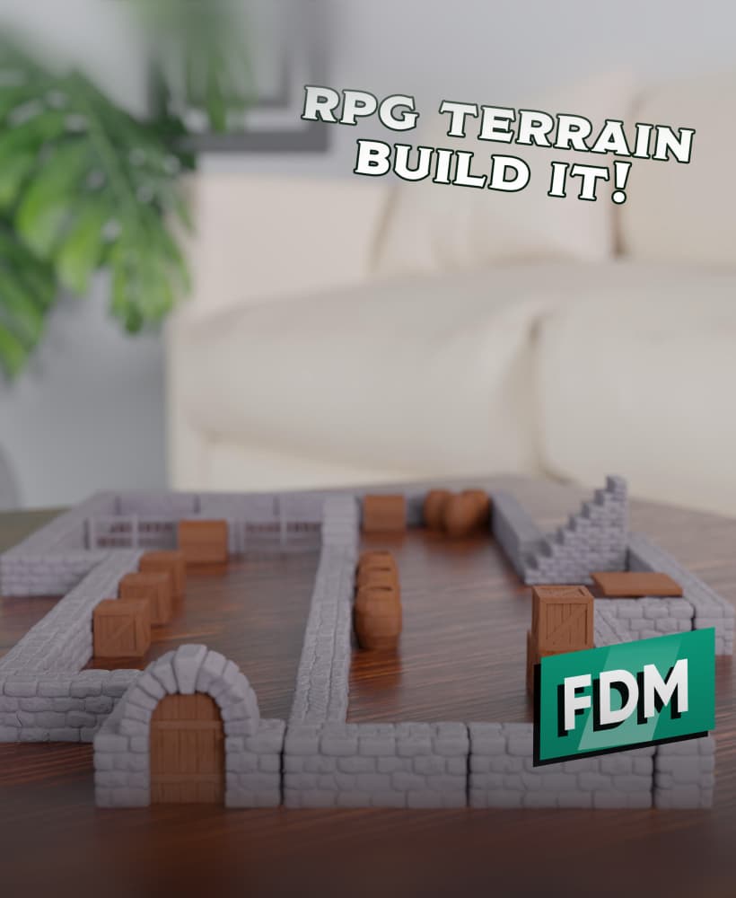 RPG - Dungeon Terrain Set 3d model