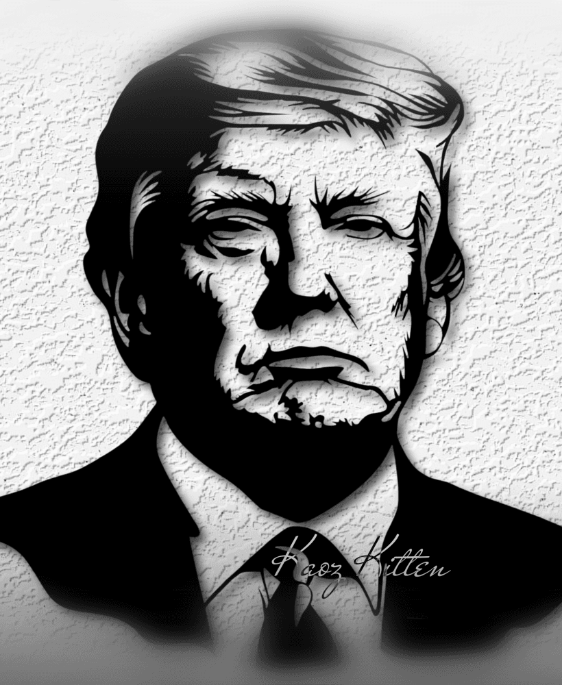 President Donald J Trump wall art MAGA home decor 3d model