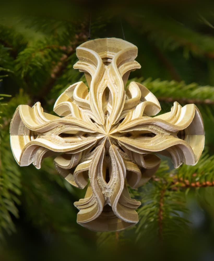 Star Christmas Tree Ornament v2 3d model