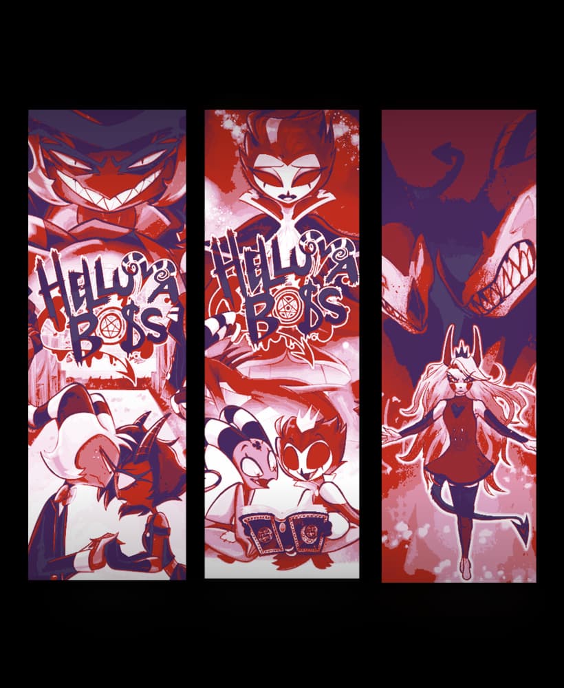 Fan Art Bookmarks inspired by the Anime Helluva Boss and Hazbin Hotel 3d model