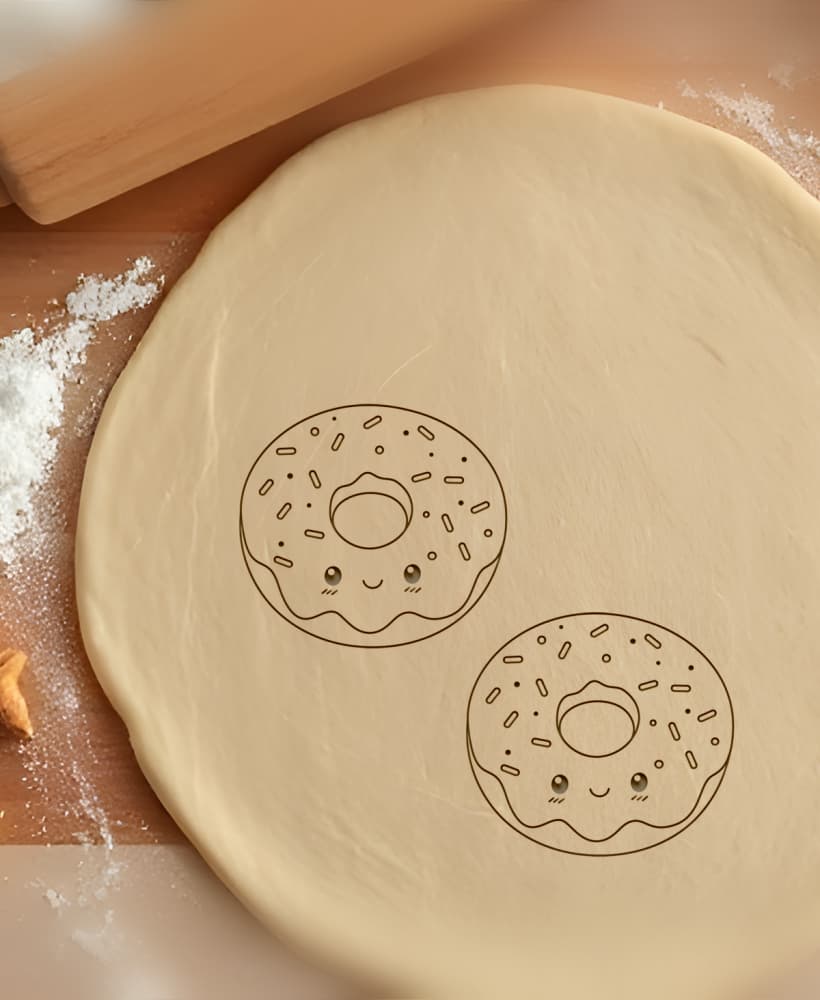 Happy Donut Cookie Cutter, Biscuit Cutter 3d model