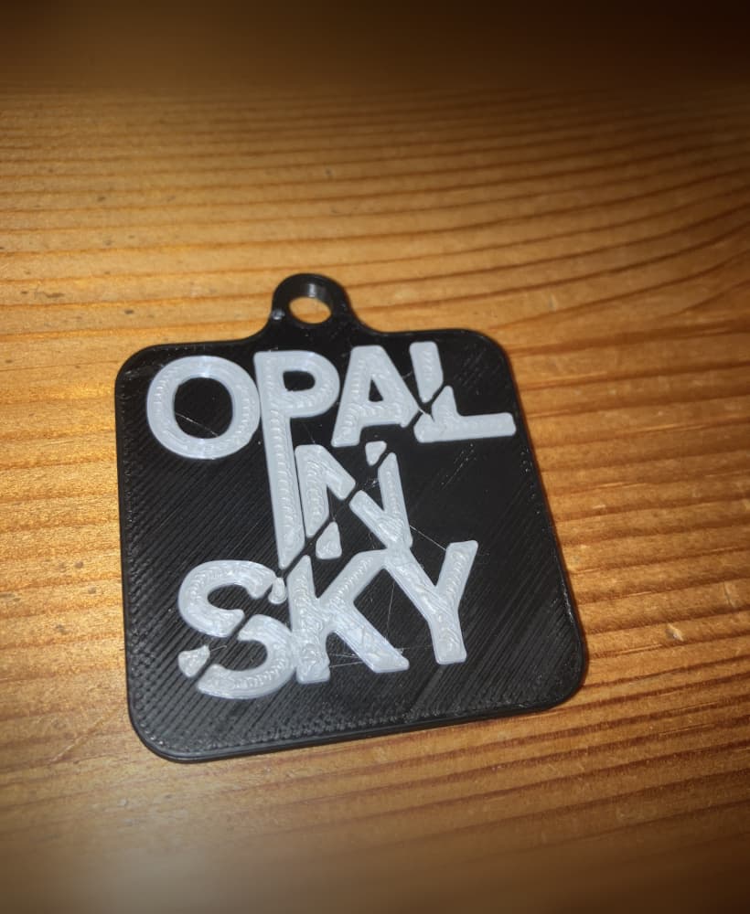 Opal In Sky keychain 3d model