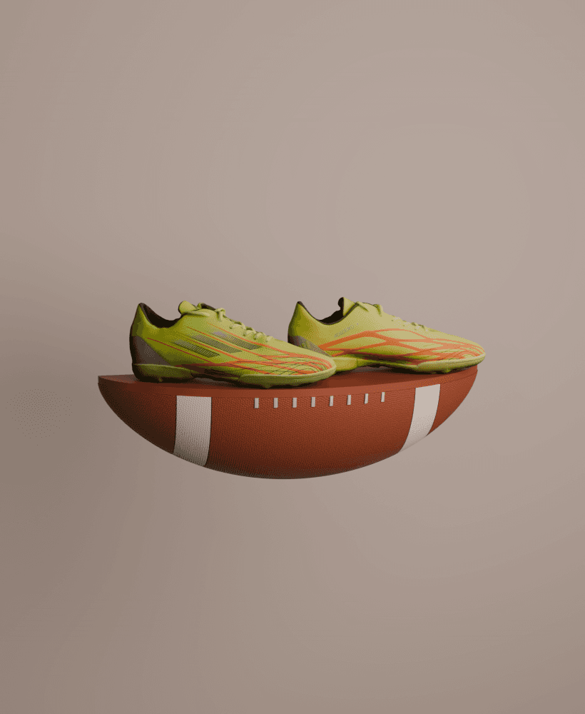 Football Display Shelf 3d model