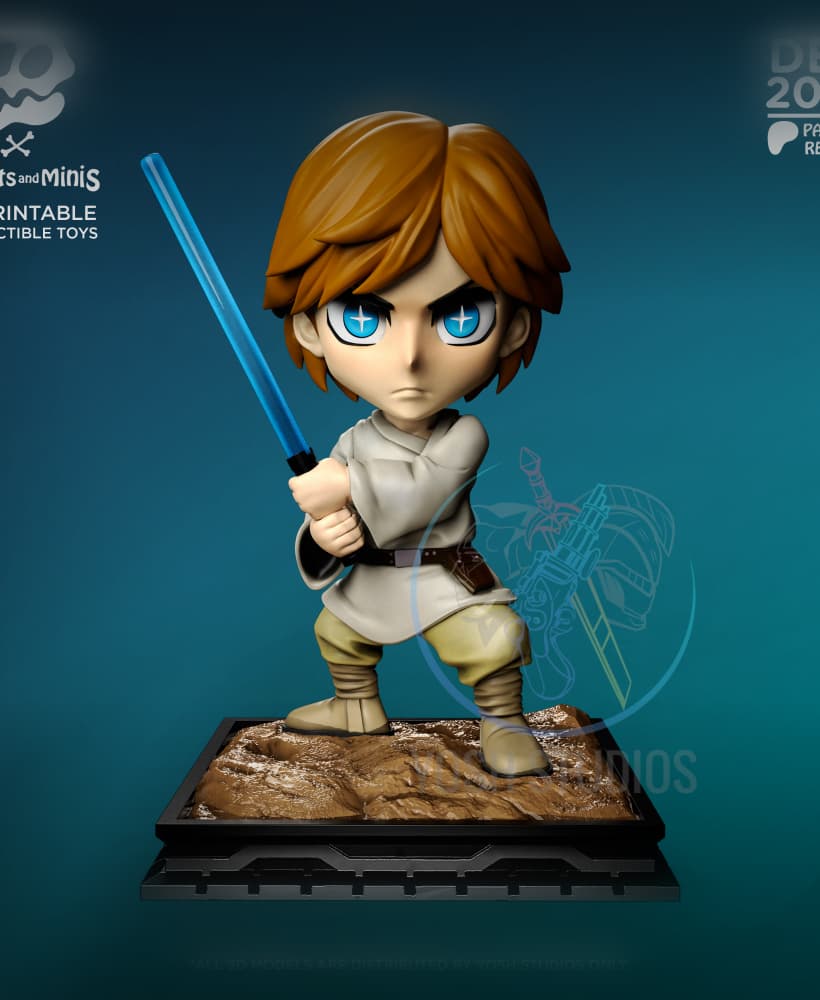 Luke Skywalker Mini 3D Printer STL File 3d model