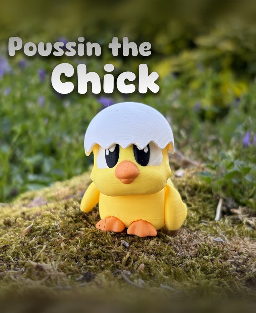 Poussin the Chick ā Flexi Fidget Chick ā 3DPAW 3d model