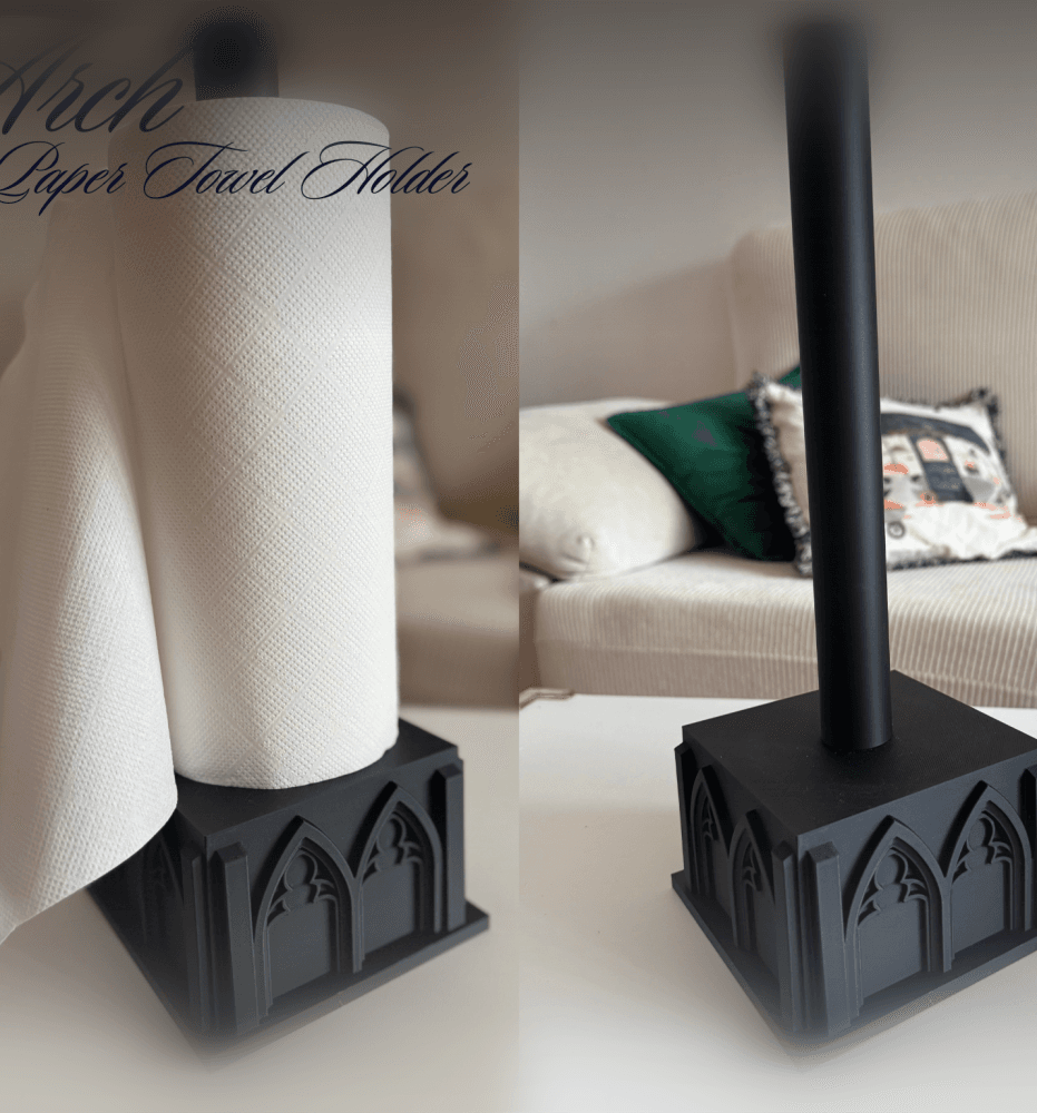 Arch Paper Towel Holder Cathedral Gothic Home Decor 3d model