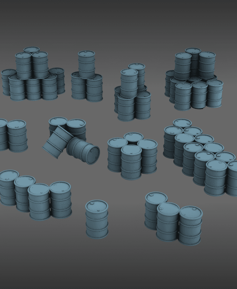 BWTF Scenic Oil Drums Ver 01 3d model