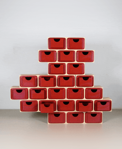 Brick Wall Desk Organiser - Modular 3d model