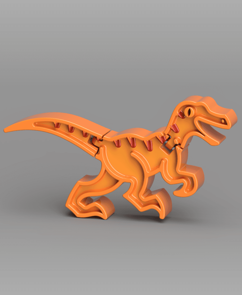 Articulated Velociraptor 3d model