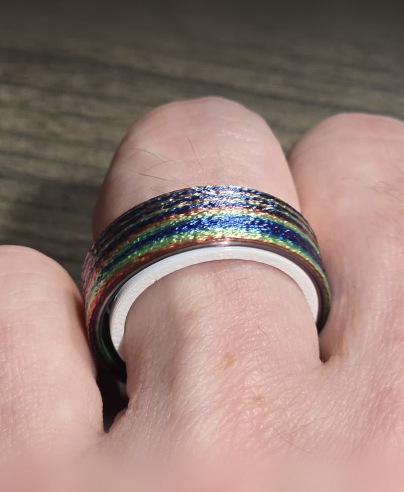 Flat band fidget ring 3d model