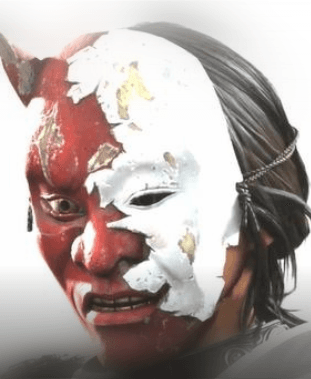 GHOST OF YOTEI KANEMORI TWO-FACED MASK life size cosplay - Fan Art 3d model