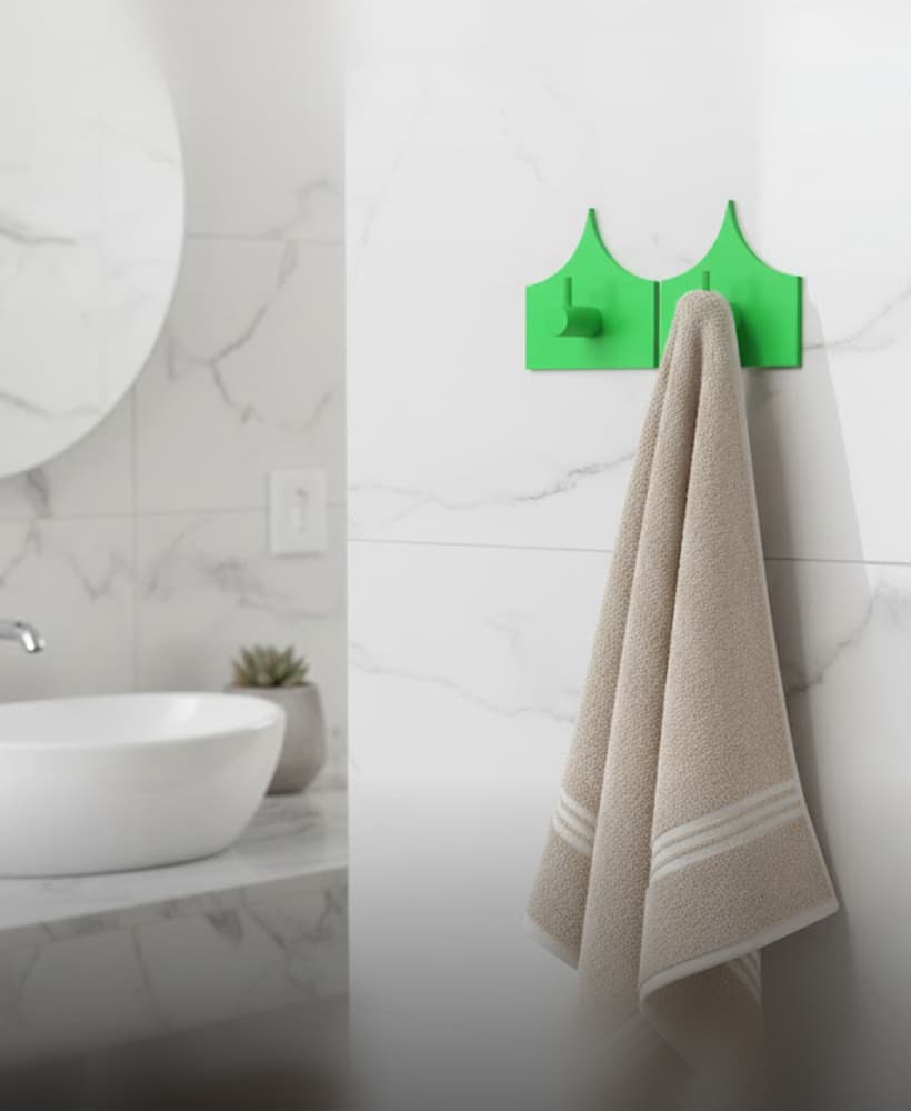 Multi-Purpose Wall Hook – Bathroom, Kitchen & Door Back Hangers – 3D Printable STL Files 3d model