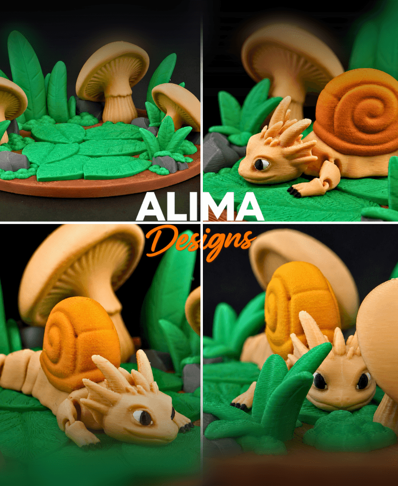 Tiny Snail Dragon 3d model