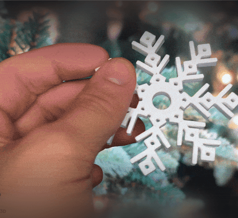 Snowflake Spinner – The Ultimate Print-in-Place Christmas Fidget Toy! 3d model