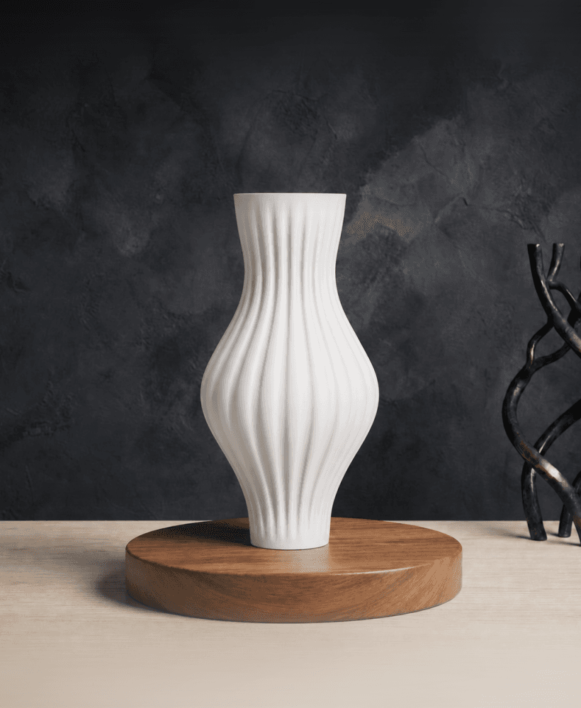 Vase Amphore Côtelée 3d model