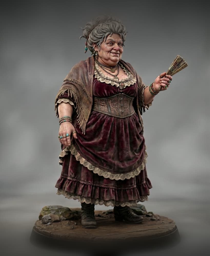 THE OLD WEST NPC - MADAM - TOWNFOLKS COLLECTION (50MM STL) 3d model
