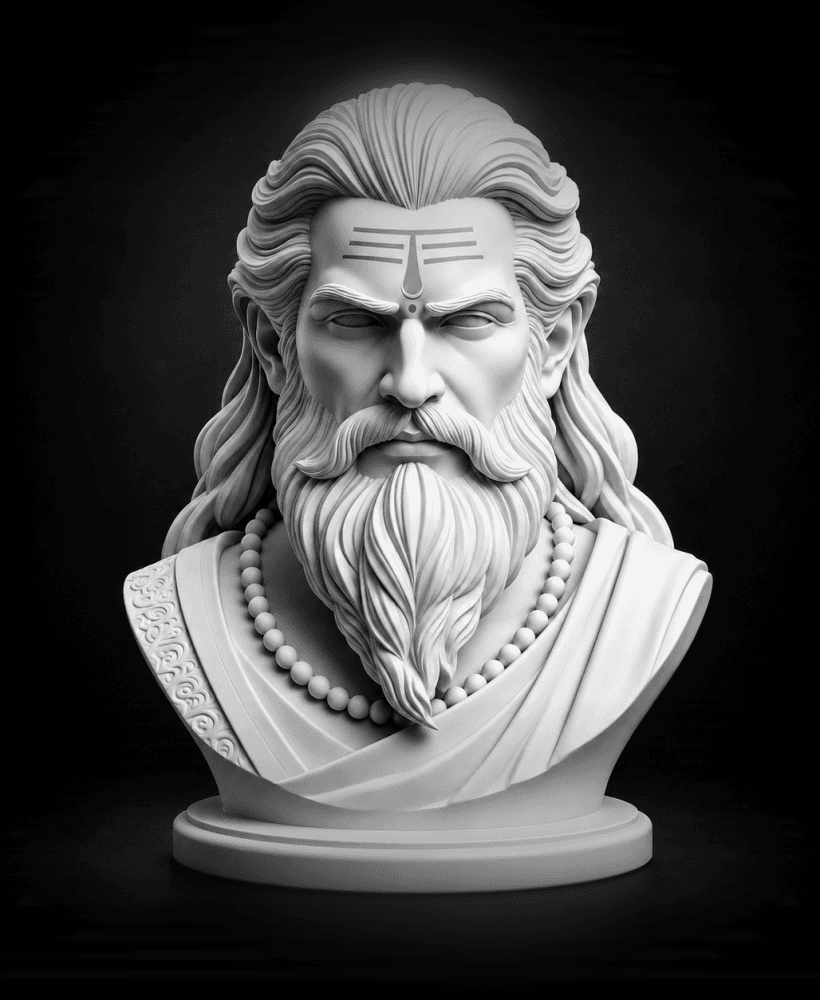Wise Sage Bust STL | Spiritual Guru Statue | Mythological Master Sculpture 3d model