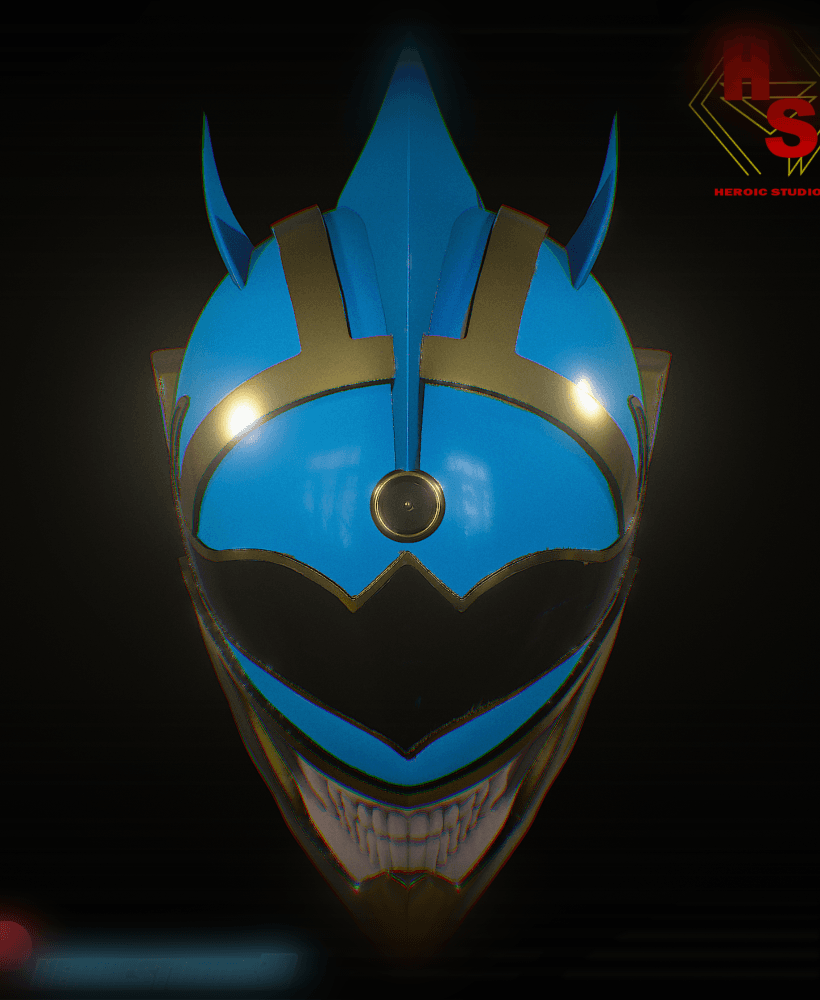 Blue Death Ranger Helmet 3d model