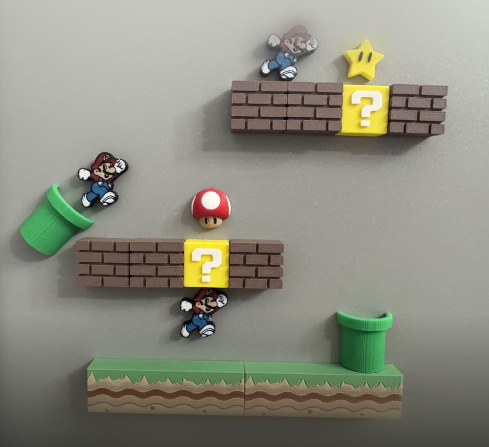 Super Mario Magnet Grass 3d model