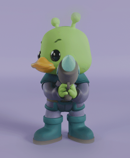 Duck Alien 3d model