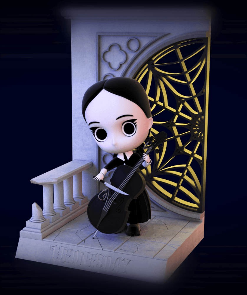 Wednesday Addams diorama 3d model