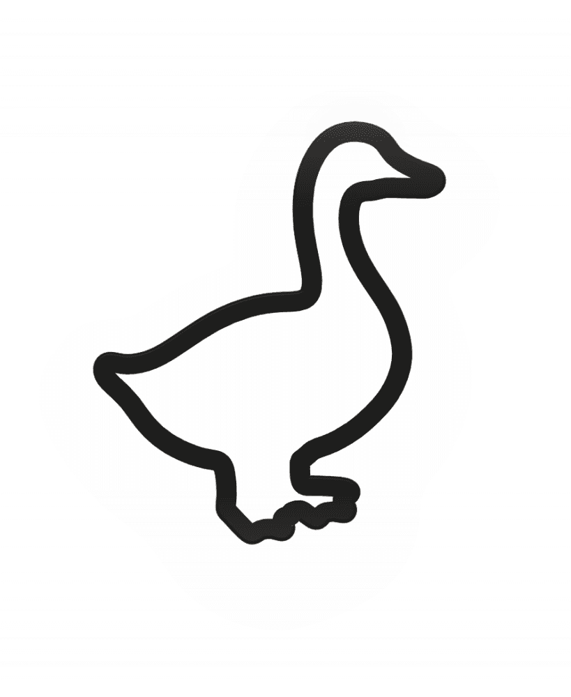 Goose Cookie Cutter STL File - 4 inches 3d model