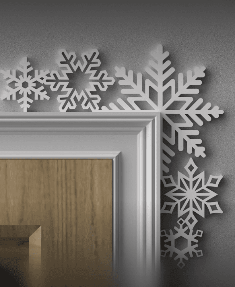 Snowflake Door Topper 3d model