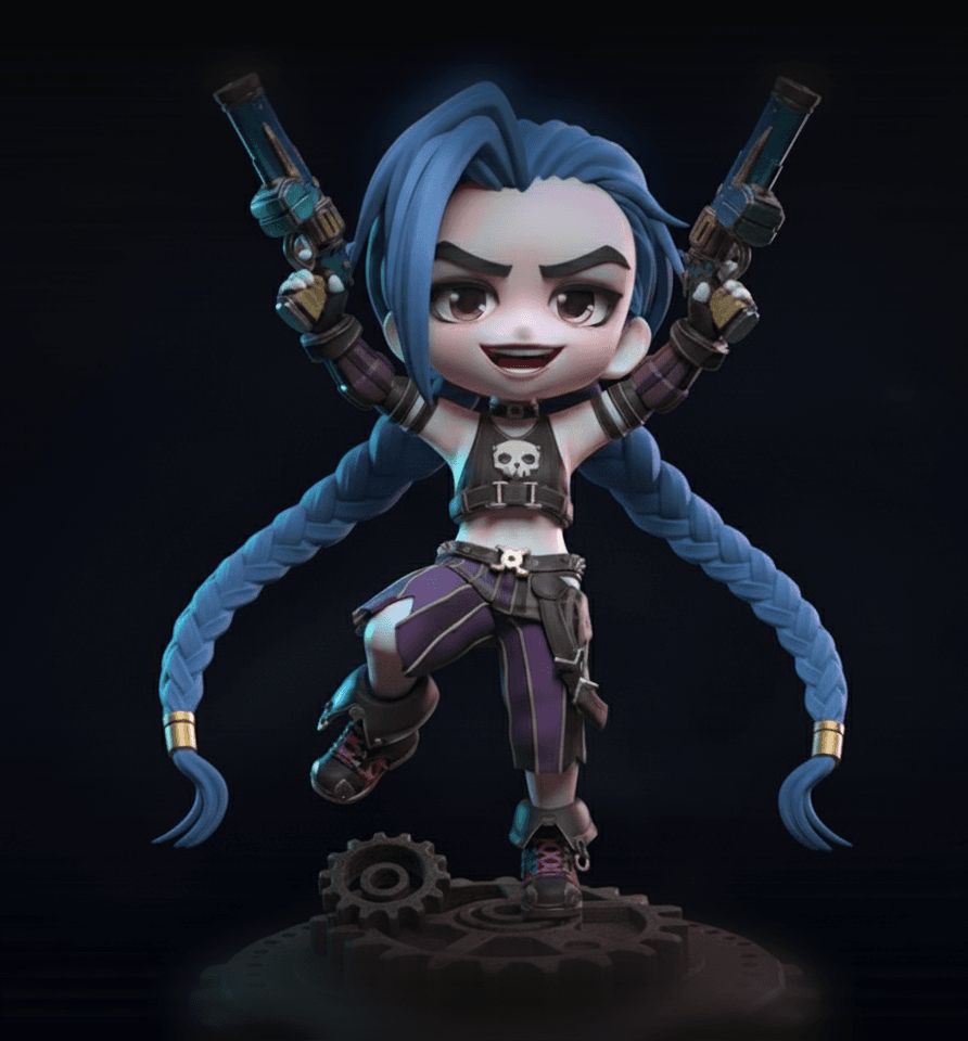JINX DELUXE EDITION CHIBI - ARCANE STYLE 3D MODEL 3d model