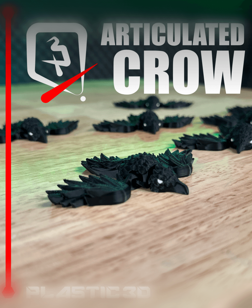 Articulated Crow — A Winged Creature of Shadows 3d model