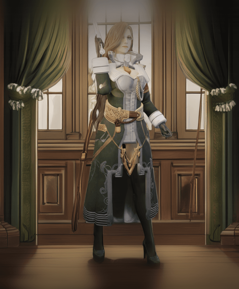 Arcane Gunslinger Mage Fantasy Female Spellblade v2.0 3d model