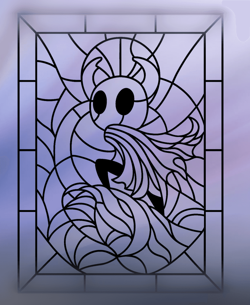 Hollow Knight for wall decor or stained glass resin DIY 3d model