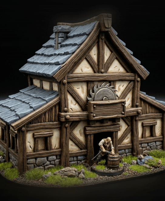 FREE Props Carpenter – Fantasy Miniatures (32mm STL for Tabletop RPG) 3d model