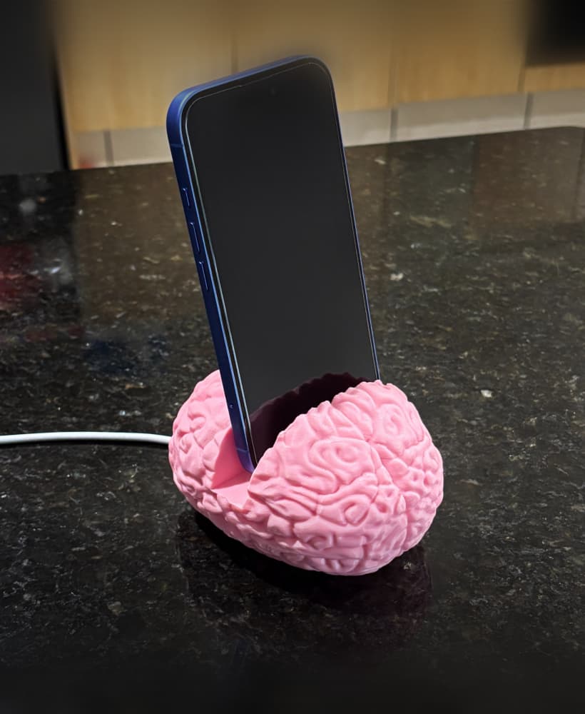 Brain phone stand 3d model