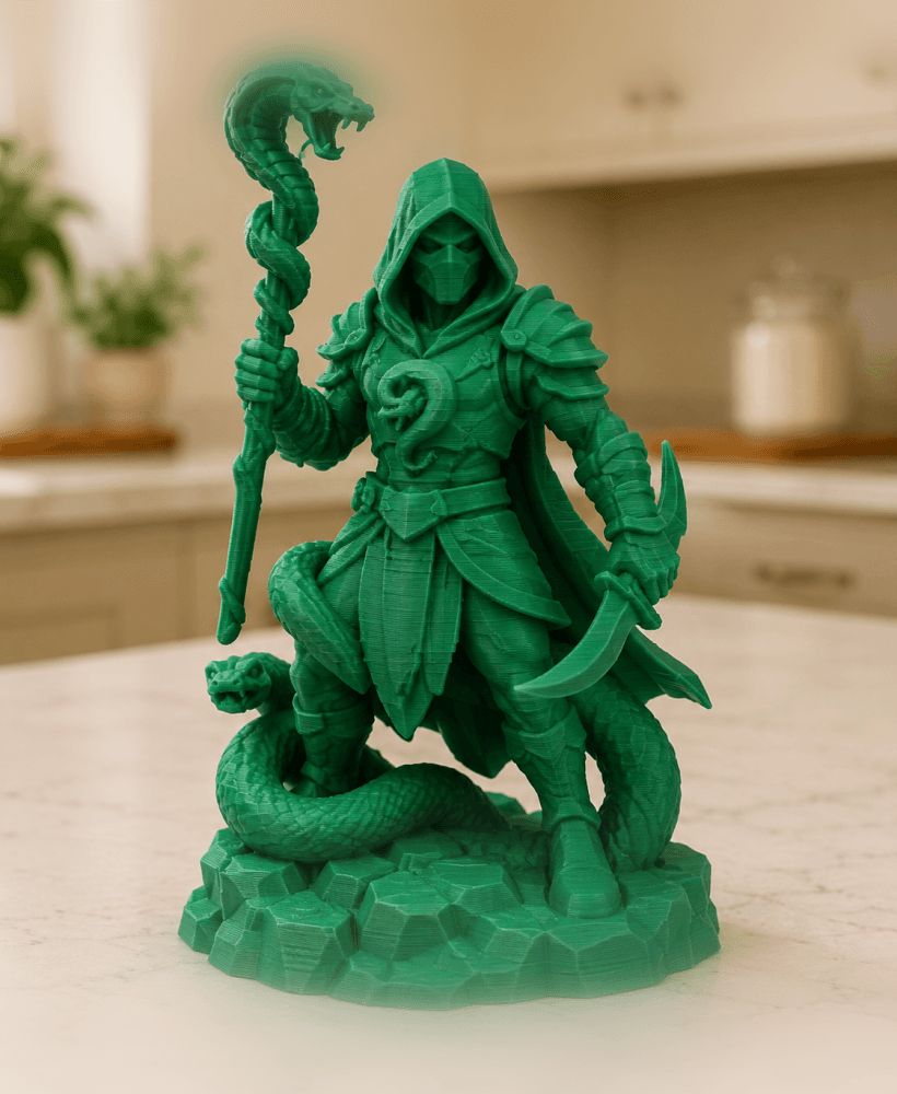 Snake Staff Druid STL 3d model