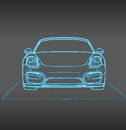 Porsche - 981 Boxter Wall Art 3d model