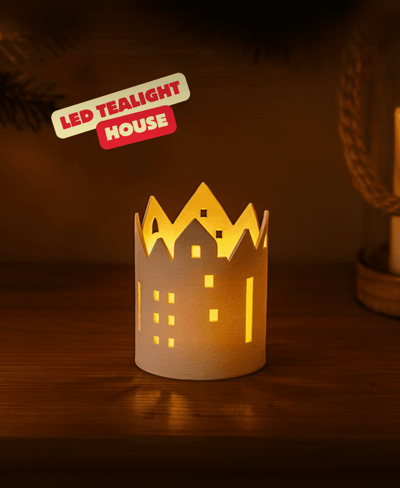 LED TEALIGHT HOUSE / CHRISTMASDECOR / LIGHT UP YOUR CHRISTMAS DECOR 3d model