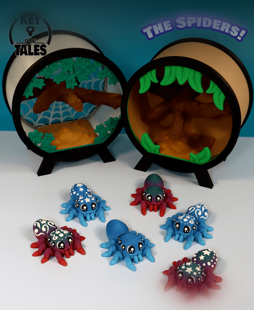 The Critterlings: Spiders (Clear, Starlight, Peacock) 3d model
