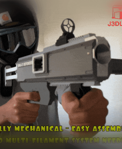 Dart Blaster SMG Helldivers 2 Defender Nerf Cosplay Rifle Replica Firearm Mechanical Gift 3d model
