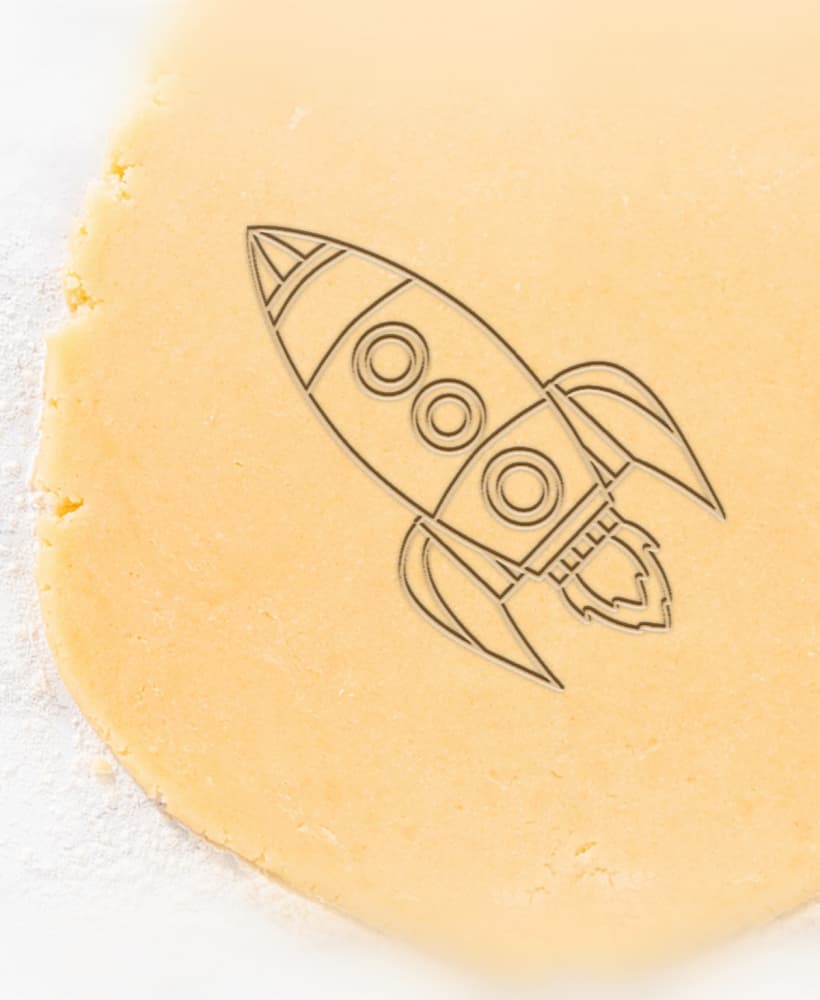 Rocket Cookie Cutter, Biscuit Cutter 3d model