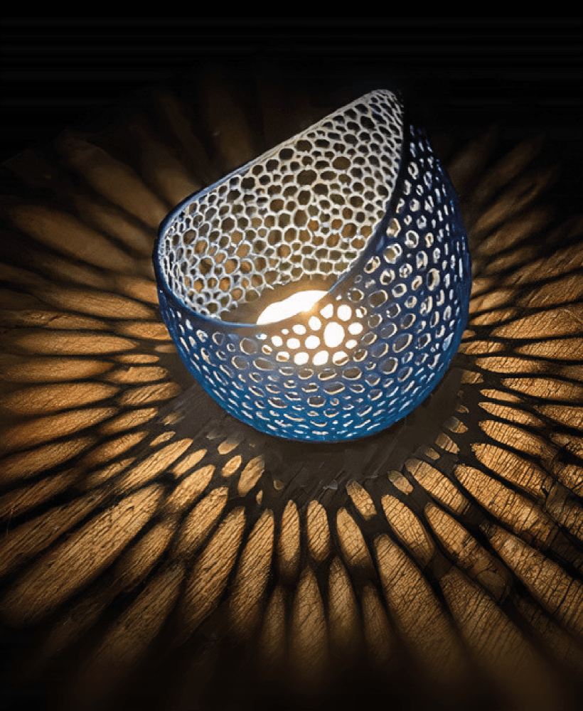Candle Holder Tealight, Voronoi Diagram Style, 3D Home Decor, 3D Printed Decoration, Cool Surprise 3d model