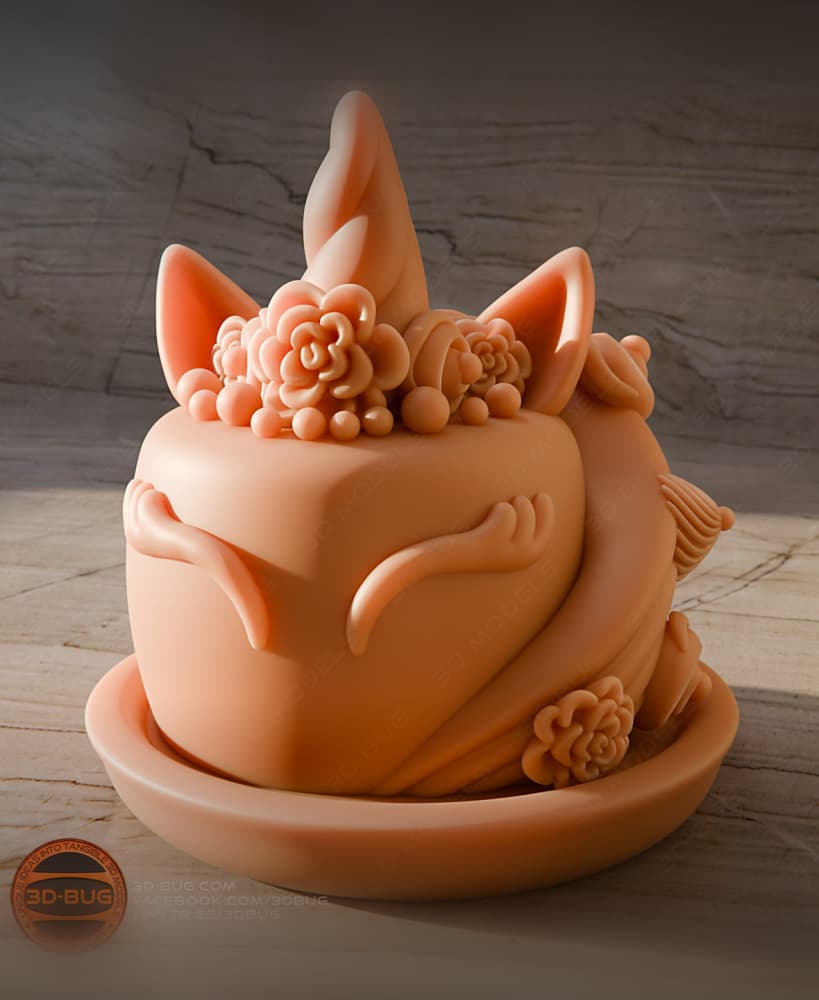 Cake in unicorn style 3d model