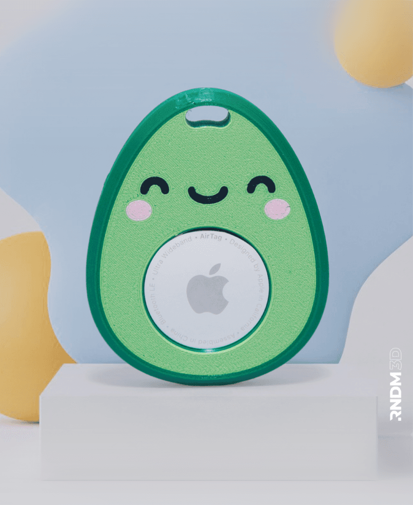 MyTagAvocado (Easy Print Multicolor)- AirTag Holder *by RNDM3D* 3d model