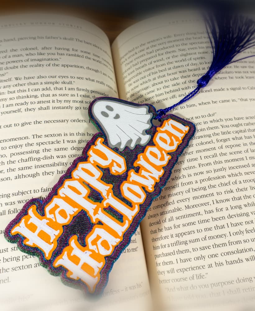 Happy Halloween Ghost Bookmark 3d model