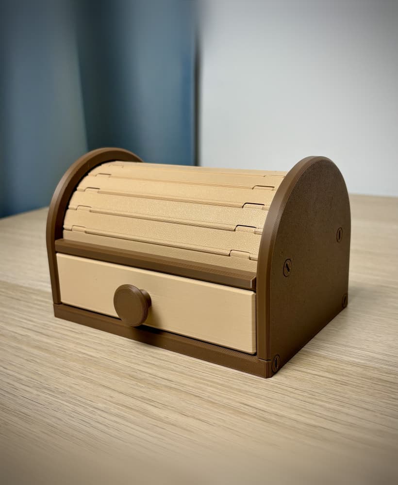 Tambour Box - Chest | Roll top Storage | Organizer 3d model