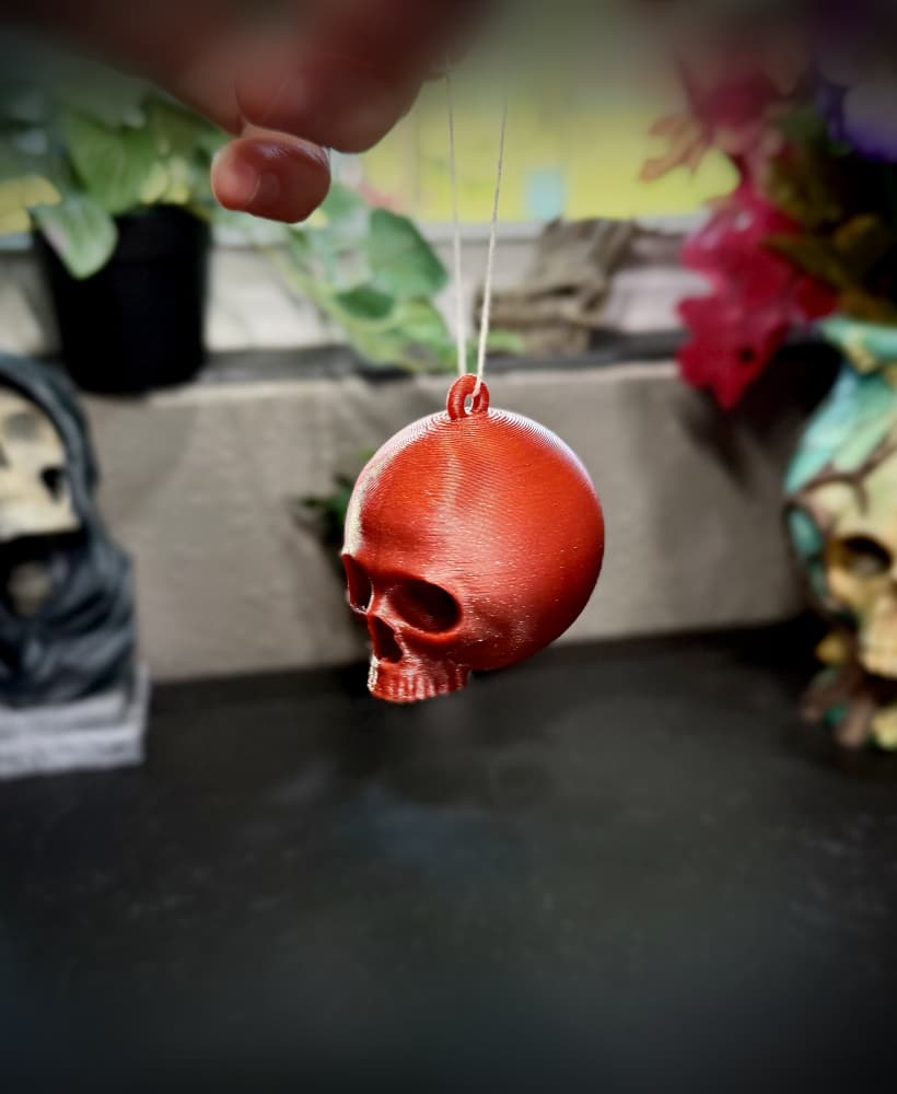 Skull christmas tree ornament 3d model