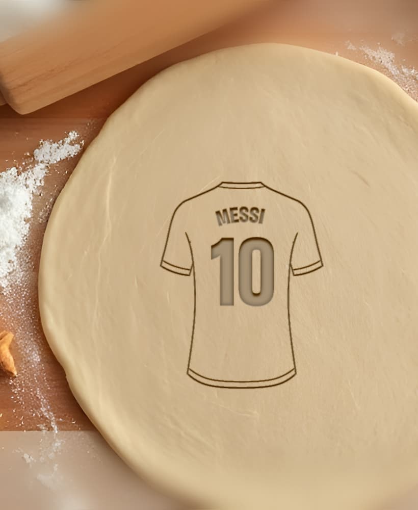 Messi Cookie Cutter, Biscuit Cutter 3d model