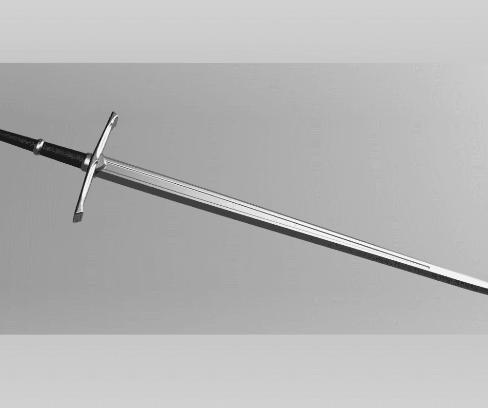 Lord of the Rings Strider Aragorn Inspired Sword Replica for Cosplay 3d model