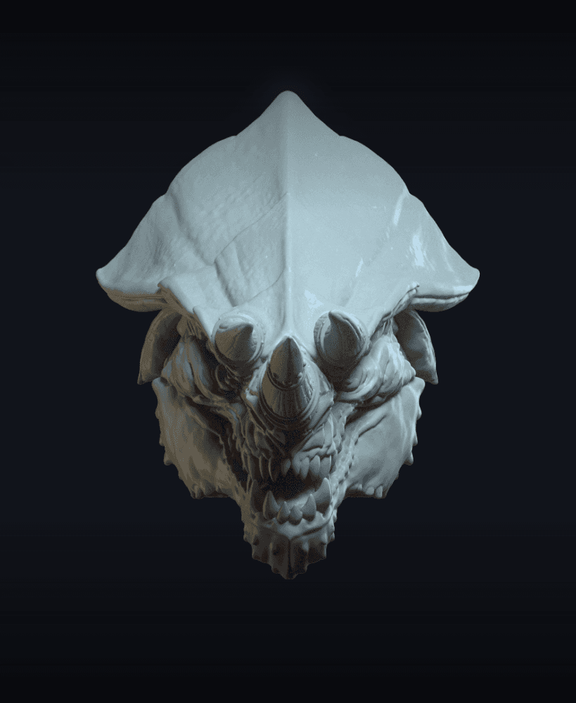 Garnon v1 Action Figure Head 3d model